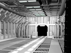 drzwi science-fiction Model 3D