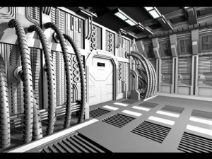 science fiction door 3D Model