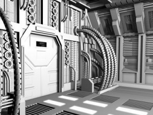 science fiction door 3D Model