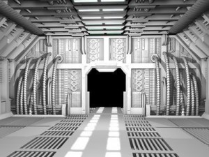science fiction door 3D Model