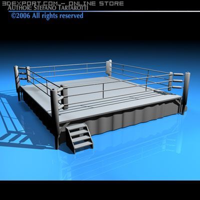 boxing ring 3D 模型 .c4d .max .obj .3ds .fbx .stl .blend 
