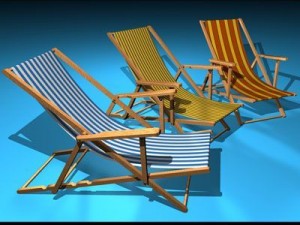 deck chair 3D Модель
