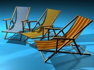 deck chair 3D Model