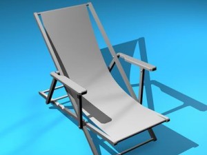 deck chair 3D 模型