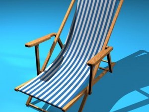 deck chair 3D 模型