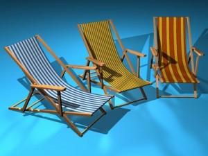 deck chair 3D 模型