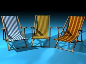 deck chair 3D Model
