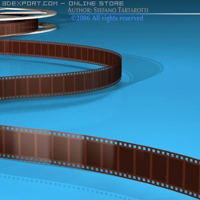 film reel 3D Model .c4d .max .obj .3ds .fbx .stl .blend