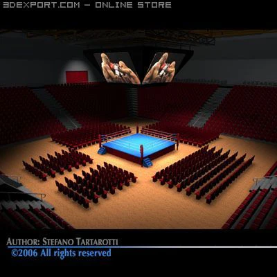 arena de boxe c4d Modelo 3D .c4d .max .obj .3ds .fbx .stl .blend 