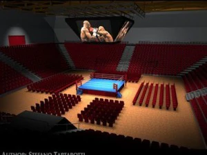 arena de boxe c4d Modelo 3D