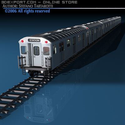 subway train 3D-Modell .c4d .max .obj .3ds .fbx .stl .blend 