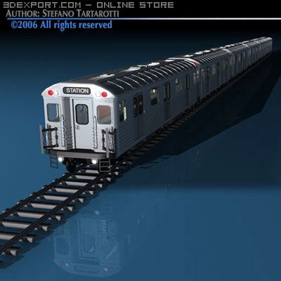 subway train 3D Model .c4d .max .obj .3ds .fbx .stl .blend 