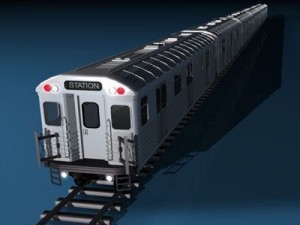 subway train without interior 3D-Modell