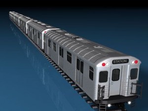 subway train without interior 3D-Modell