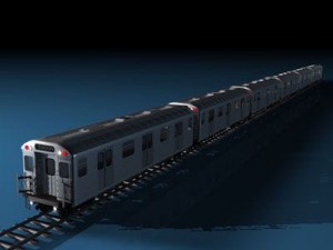 subway train without interior 3D-Modell