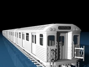 subway train without interior 3D-Modell