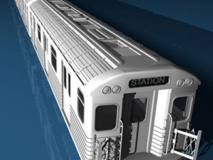 subway train without interior 3D-Modell