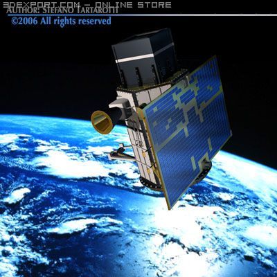 scientific research satellite 3D Model .c4d .max .obj .3ds .fbx .stl .blend 