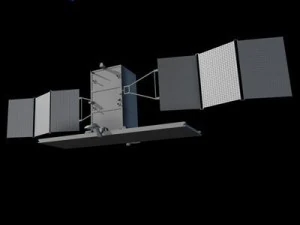 sat&eacute;lite radar Modelo 3D