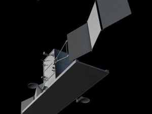 sat&eacute;lite radar Modelo 3D