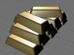 gold bars 3D Модель