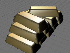 gold bars 3D Model