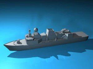 nave fregata Modello 3D