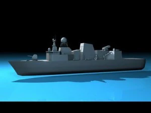 nave fregata Modello 3D