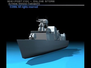 frigate ship 3D 模型