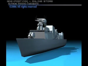 nave fregata Modello 3D