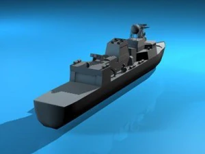 nave fregata Modello 3D