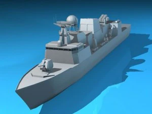 nave fregata Modello 3D