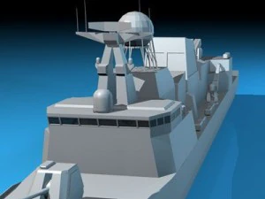 nave fregata Modello 3D