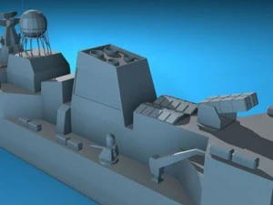 nave fregata Modello 3D