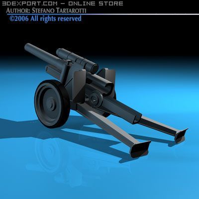 cannon 3D Model .c4d .max .obj .3ds .fbx .stl .blend 