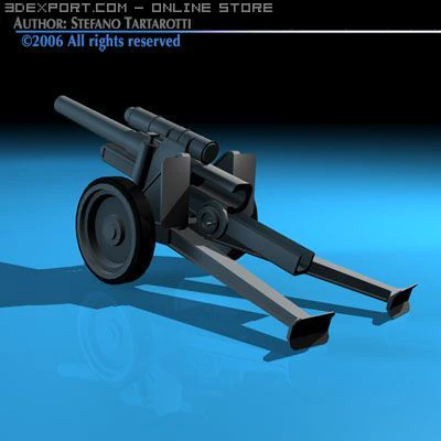 cannon 3D Model .c4d .max .obj .3ds .fbx .stl .blend 