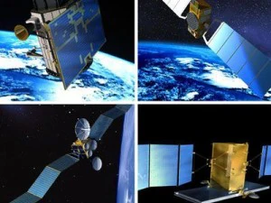 Raccolta di 4 satelliti Modello 3D