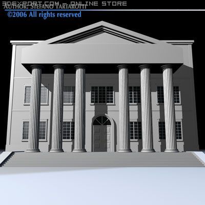 public building 3D 模型 .c4d .max .obj .3ds .fbx .stl .blend 