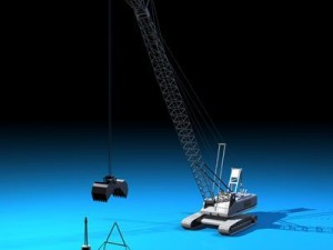crane with dipper bucket 3D Model