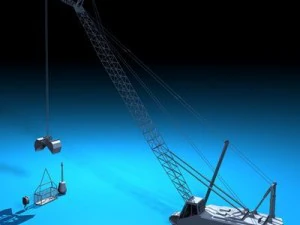 crane with dipper bucket 3D Model