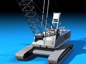 crane with dipper bucket 3D Model