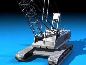 crane with dipper bucket 3D Model