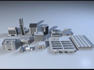 city pack 1 3D Model