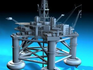 plataforma de petr&oacute;leo Modelo 3D