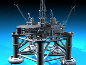 oil platform Modello 3D