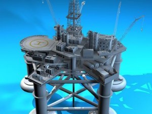 oil platform Modello 3D