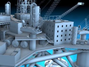 oil platform Modello 3D