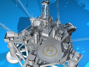 oil platform Modello 3D