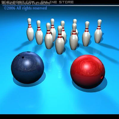 bowling set 3D Model .c4d .max .obj .3ds .fbx .stl .blend