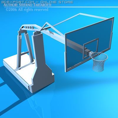 basketball hoop Model 3D .c4d .max .obj .3ds .fbx .stl .blend 
